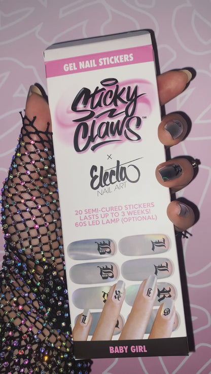 holographic gel nail stickers